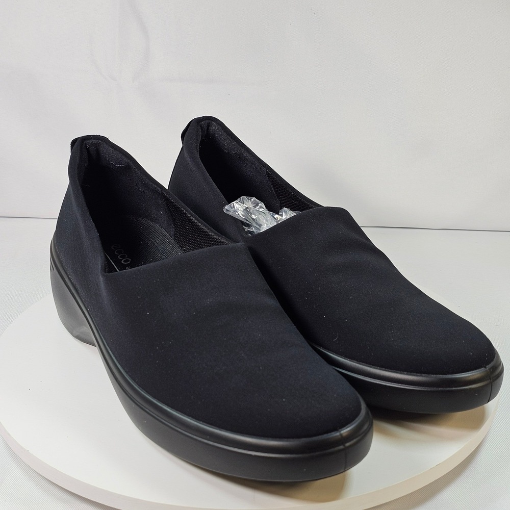 ECCO Soft 7 Wedge‎ Danish Design Black Slip On Sneakers Women Size 40 Comfort